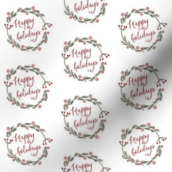 Happy Holidays Wreath