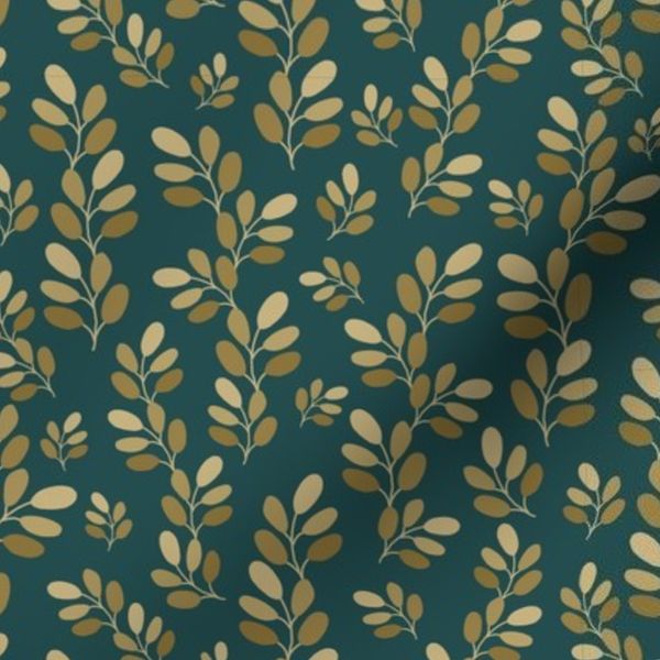 Funky Leaves emerald (small scale)