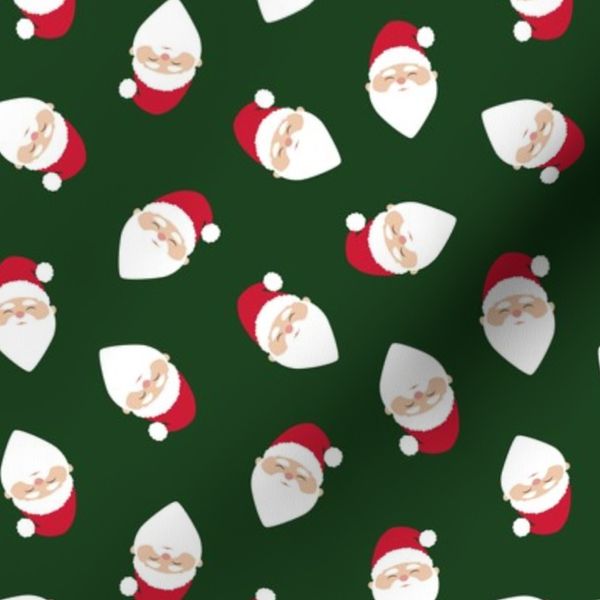 Smiling Santa - Santa Claus v2 - Christmas Jolly - dark green - LAD22