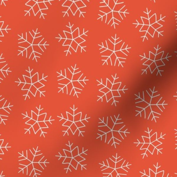Simple white winter Christmas snowflakes