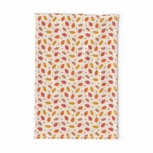 Falling Autumn Leaves on Beige (Small Scale)