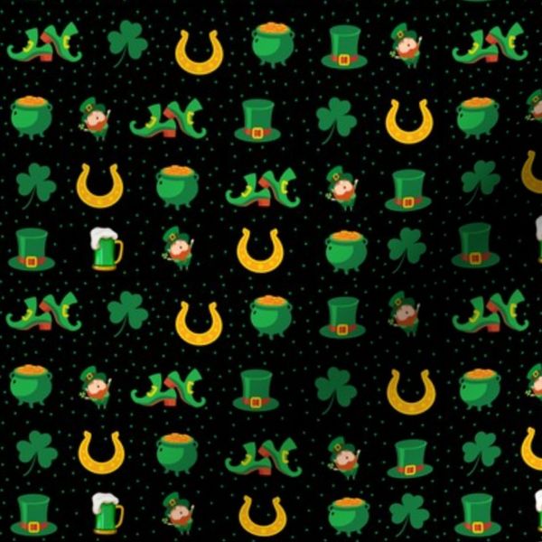 St Patricks Icons // Shamrock // horse shoe // pot of gold