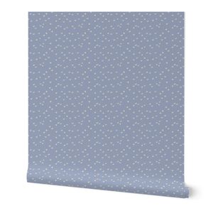 Stamped U abstract - steel-blue and off-white// medium scale