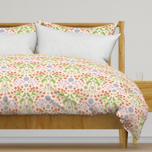 Wonderland Art Nouveau Cottagecore Floral Botanical Red Purple Green MED