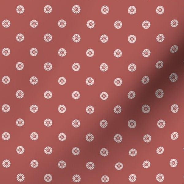 Acorn Cap Dot Dusty Red Geometric Dot