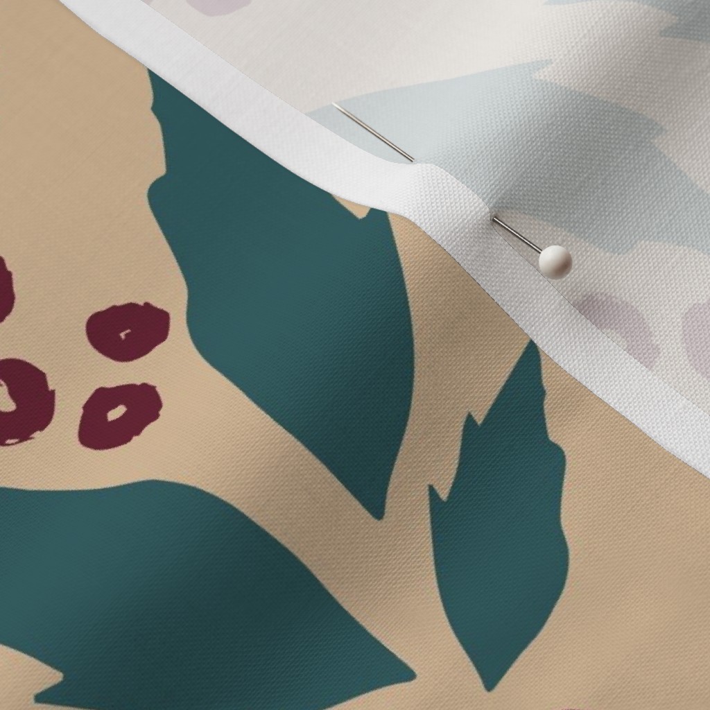 Close up of Petal Signature Cotton fabric with a sewing pin