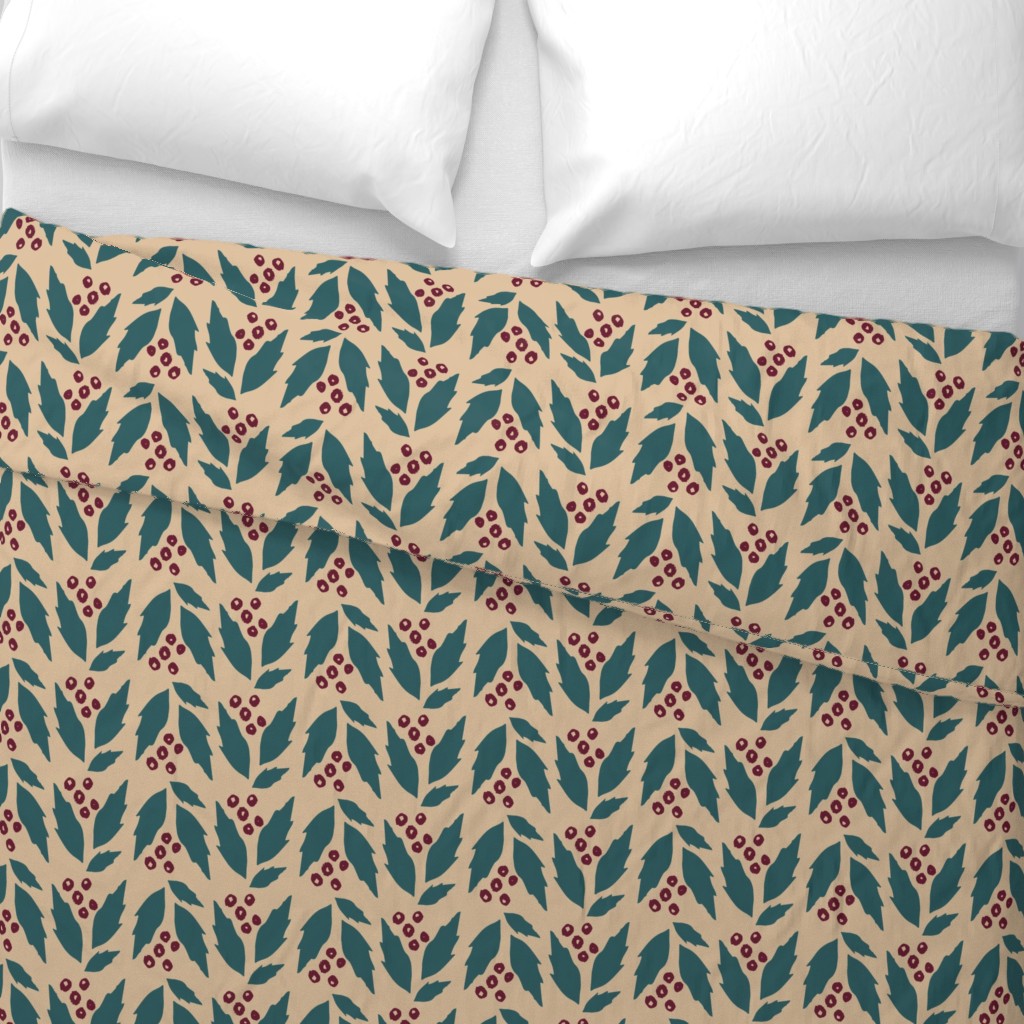 Top down Duvet Cover with a folded edge showing the design on the front and back