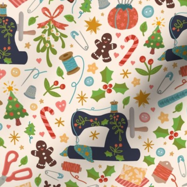 sewing for christmas - tools and decoration stuff - small