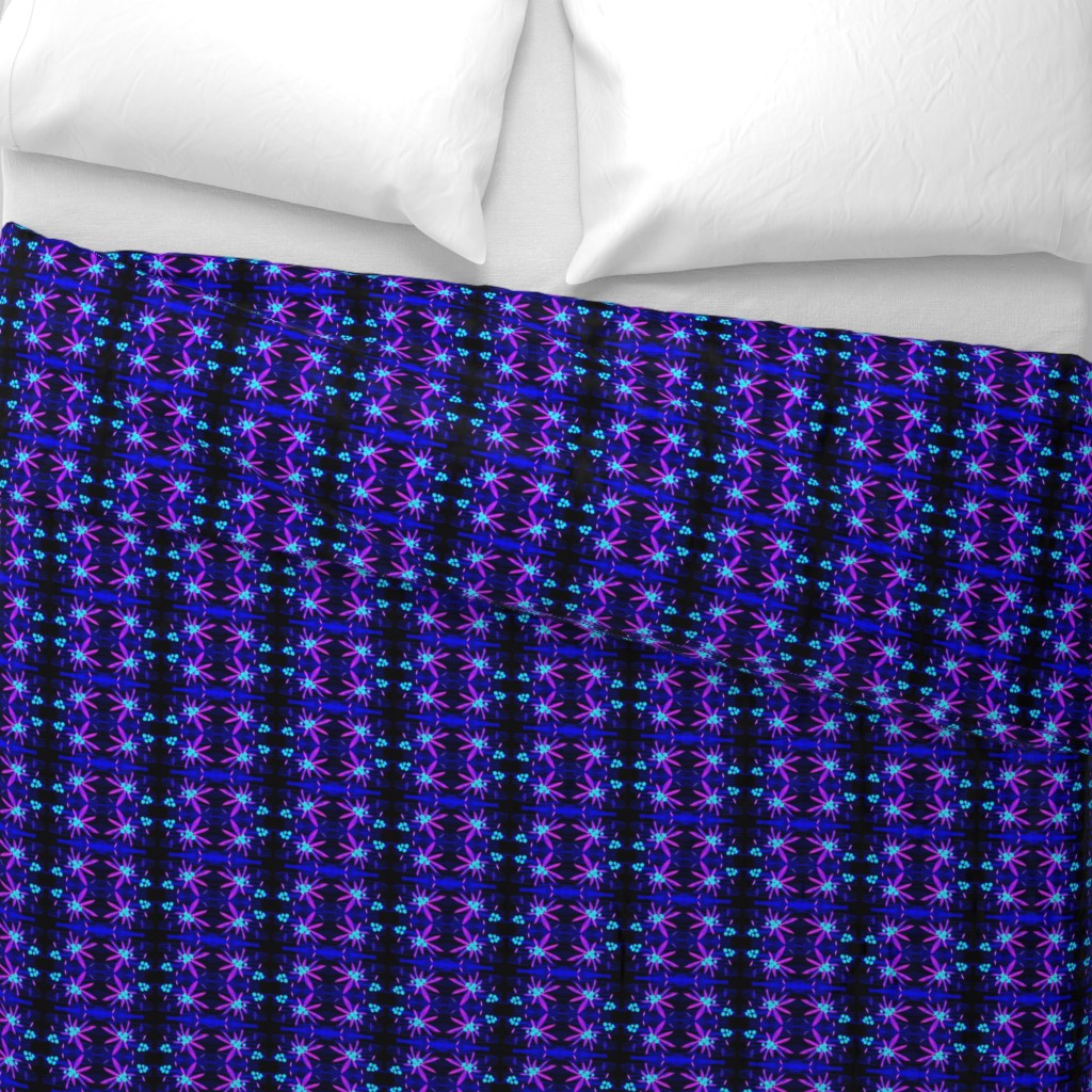 Top down Duvet Cover with a folded edge showing the design on the front and back