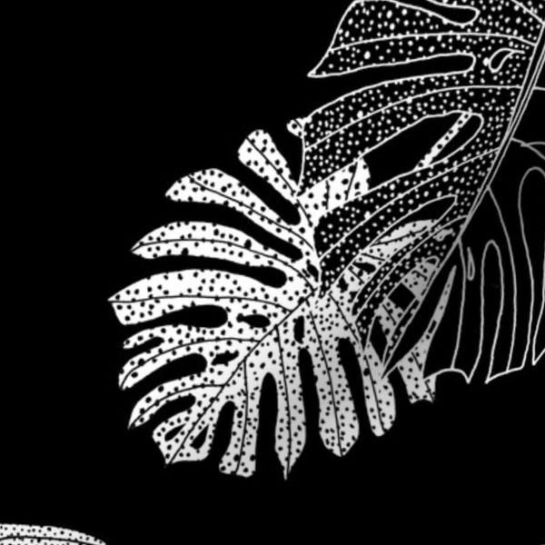 Tropical Vibes in Black and White (large scale)