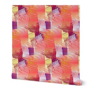 Fun leaf design with yellow and purple