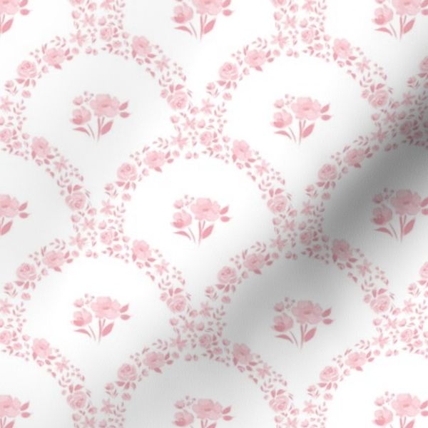 Pink peony tiny scallop