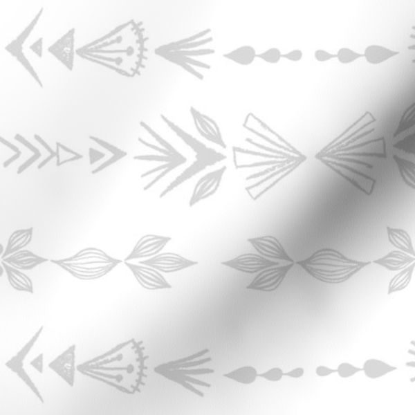 Wooded Path Gray on White - XL