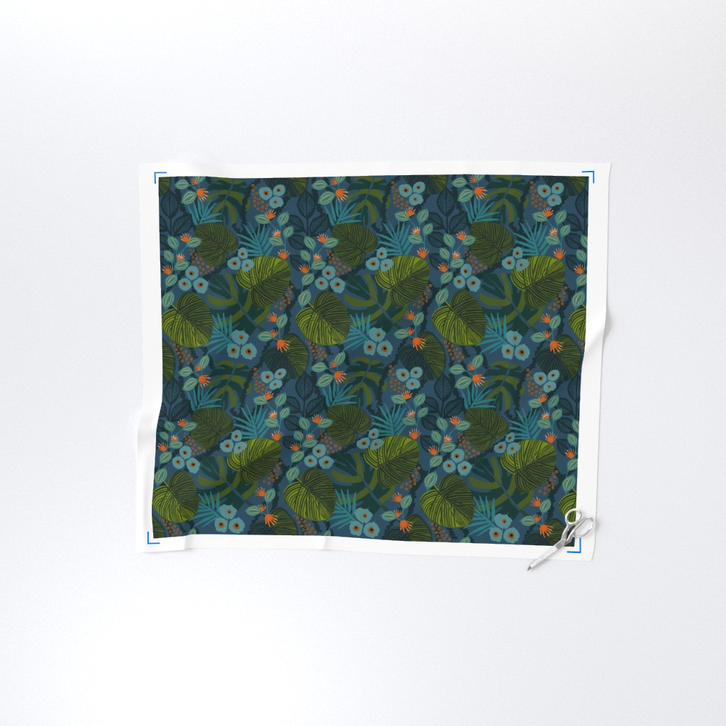 Yard of fabric with selvedge and sewing shears