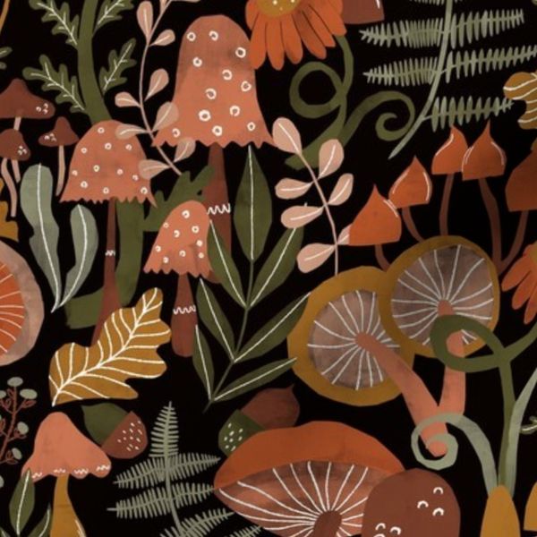 Avery black earthy tones woodland