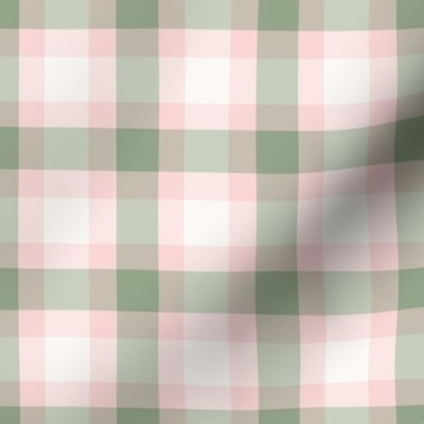 Cute Preppy Pink & Green Classic Plaid Baby Girls Stylish Nursery Room