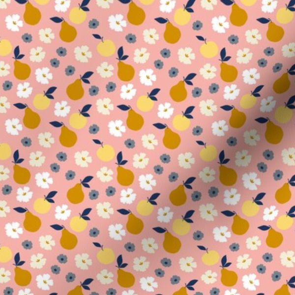 flowers and pears - pink