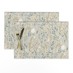 Wild Grasses tan-denim large