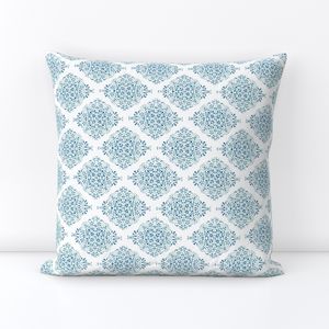 Penwork Block Print soft blue and green