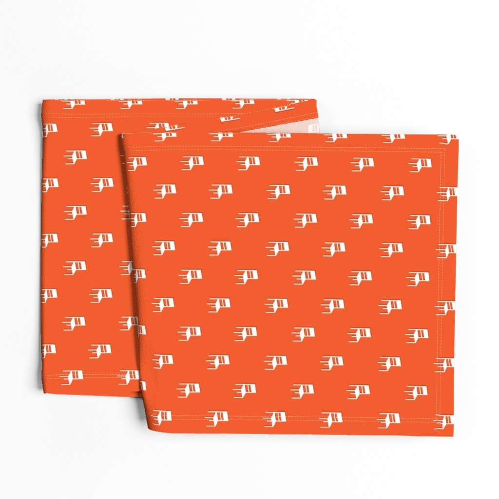 Gently folded Table Runner laying on a white background showing parts of the unprinted backing