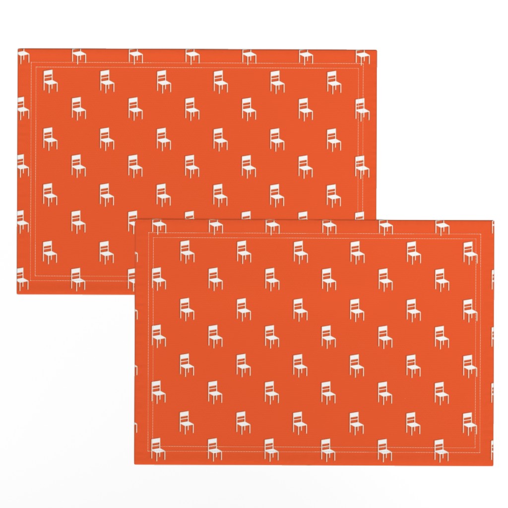 Top down of a set of two Placemats stacked and offset from eachother showing more of the printed design
