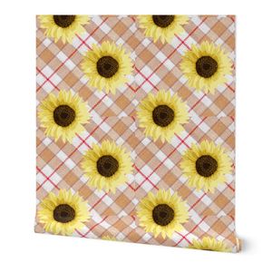sunflower-red plaid