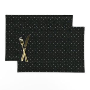 Half Circle Motif Polka Dot Pattern Sour Apple Light Green and Black
