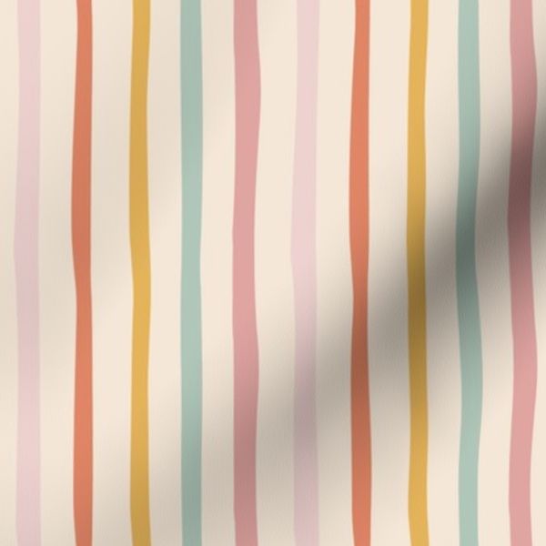 70's stripes on cream