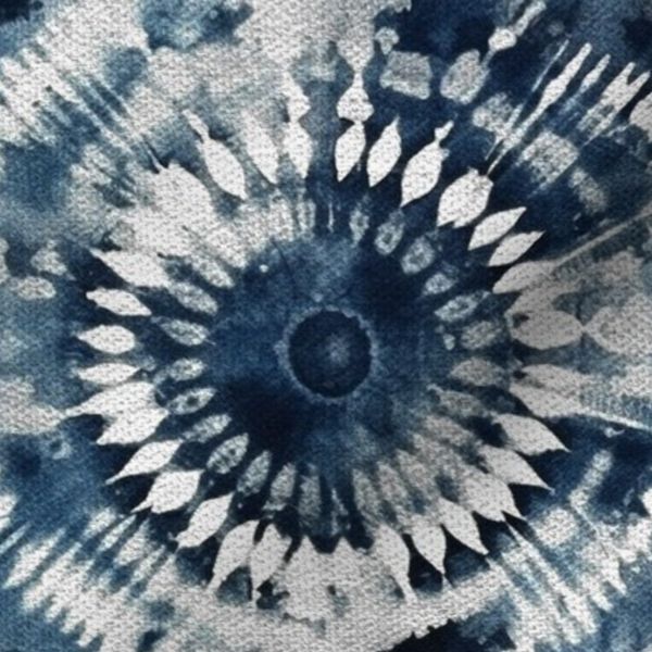 Indigo Tie Dye Circles
