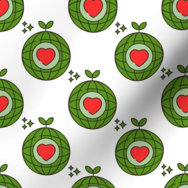 Eco friendly Love the Earth / White / Small Scale