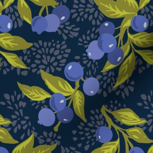 Blueberries - Navy and Royal - Medium