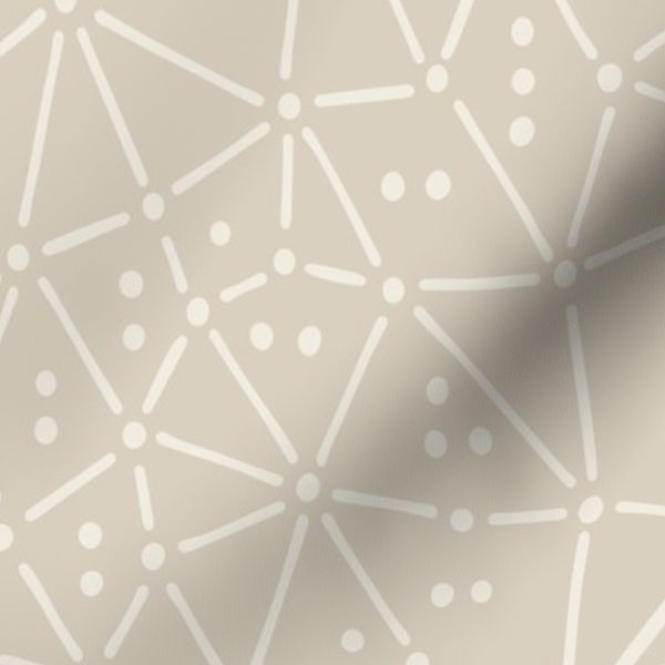 Sticks And Stones Bone Beige Creamy White Abstract Geometric Doodle 02