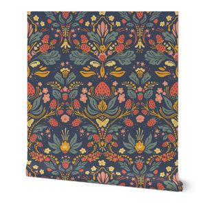 Strawberry Damask Vintage Multi