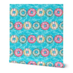 Donut stripe teal aqua