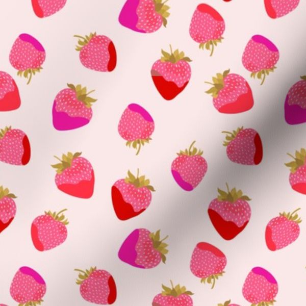 Strawberries dipped cream and Pinks