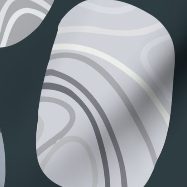 rocks with stripes in grey and green