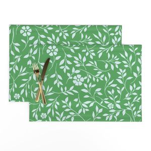 light blue leaves garden green background-01