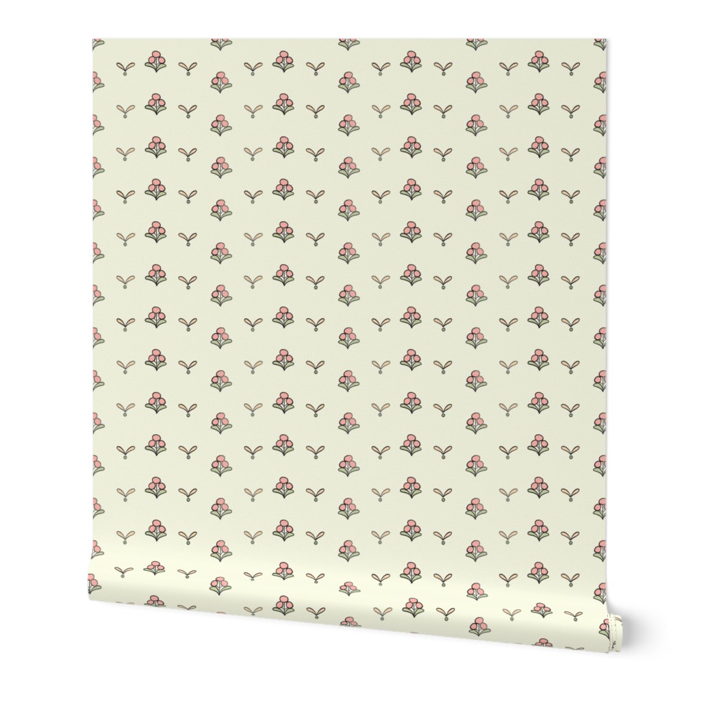 Roll of Peel and Stick wallpaper on white