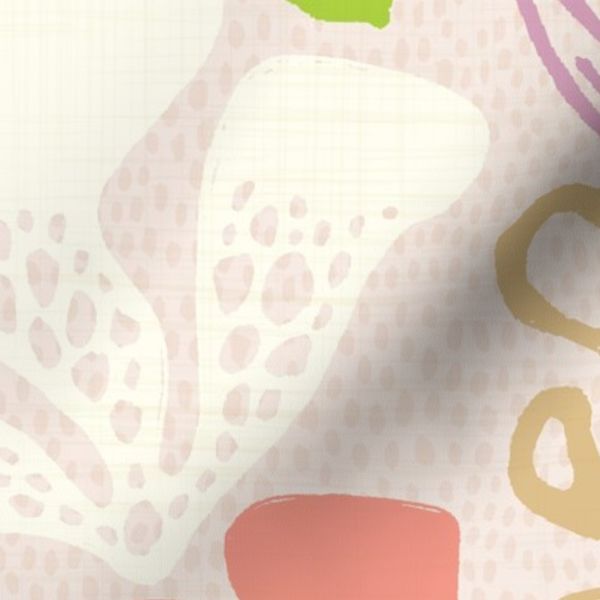 Outdoorsy Abstract Pastels on Pink - XL