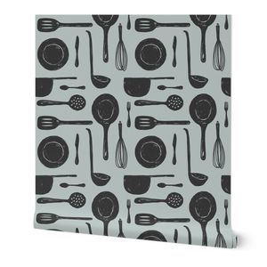 Pots and pans cooking utensils large scale