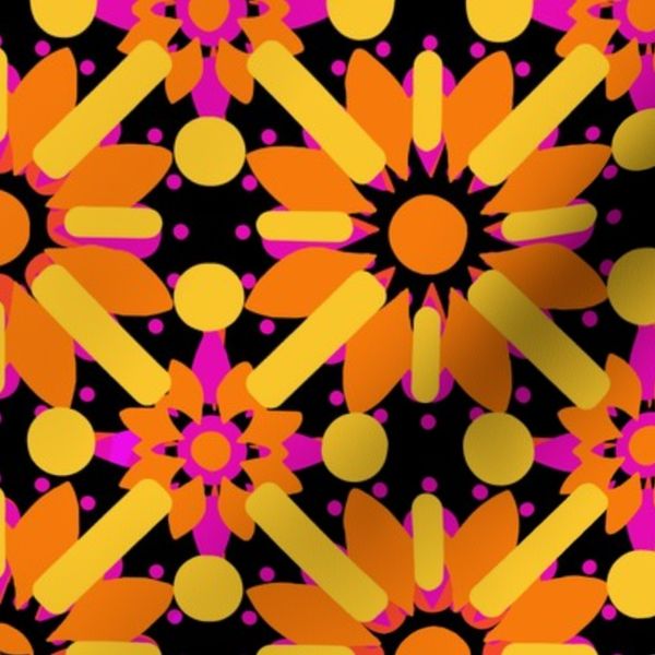 Popping dots on orange
