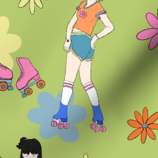 walking on flowers // vintage sports pattern