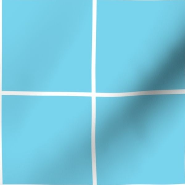 4in Grid Light Blue and White