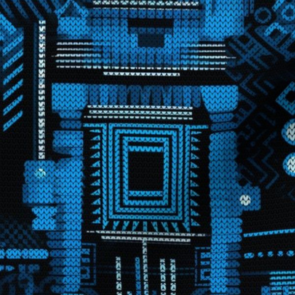 geometric techno knits