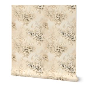 Beige Faded Florals