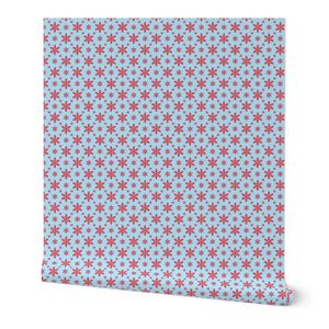 Red Snowflakes on Light Blue-01