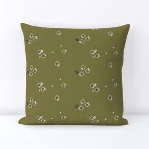 Petal Drop - Olive Ivory Navy