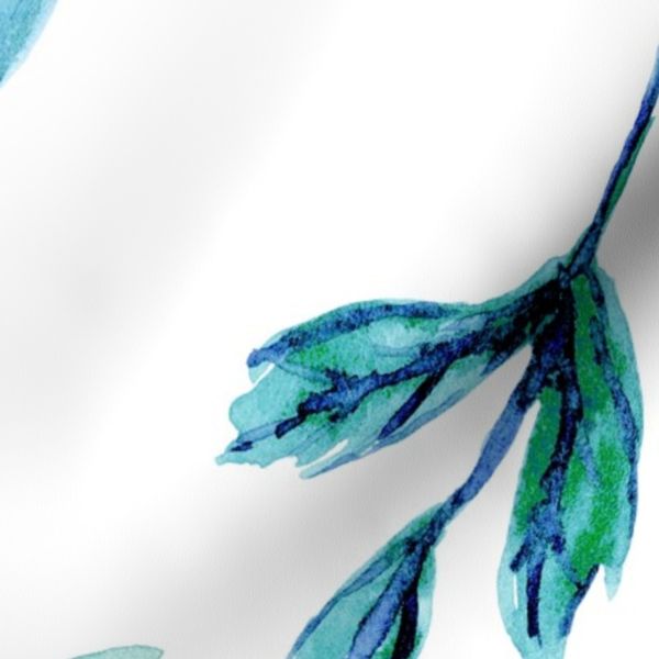 Botanical Blue Leaves Garden XL