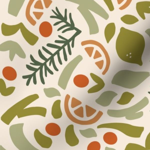 Festive Holiday Cocktail Tea Towel