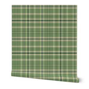 Tweed plaid green and tan